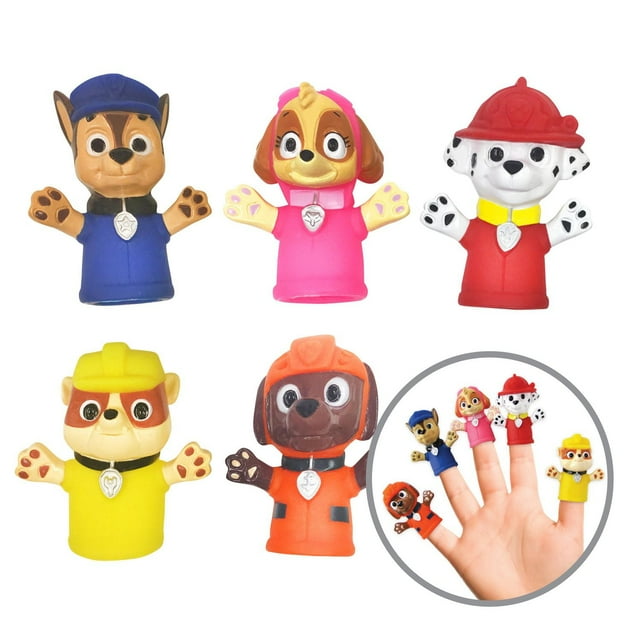 Nickelodeon PAW Patrol Bath Finger Puppets, 5 Pack