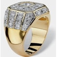thumbnail image 1 of 18K Solid Yellow Gold White Sapphire Diamond Wedding Band Rings, 1 of 1