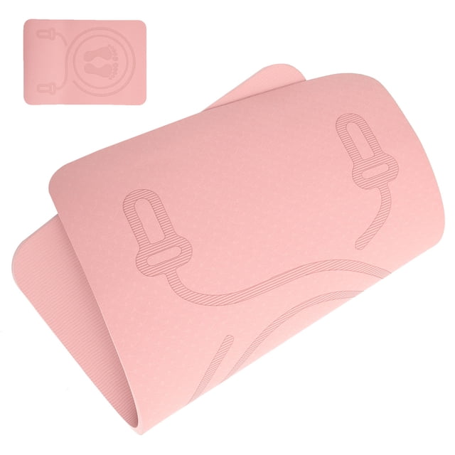 TEHAUX Home Users Skipping Mat Exercise Mat for Workout TPE Pink Joint Support 1Pack