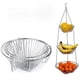thumbnail image 2 of Cestas colgantes resistentes de diseño elegante para organizar frutas y verduras, circulación de aire asegurada con alambre de acero duradero, color plateado, que ahorran espacio y son fáciles de, 2 of 7