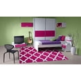 thumbnail image 4 of Mainstays Quatrefoil Polypropylene Pink/White Indoor Area Rug, 5' x 7', 4 of 5