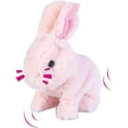 thumbnail image 1 of Simulación de juguete de peluche eléctrico lindo conejito rebote conejito, rosa, 1 of 4