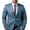 Dark Blue, variant on Joernso Men Suit Coat Formal Business Style Slim Fit Plaid Print Long Sleeve Single Button Closure Mid Length Straight Cardigan Work Office Coat