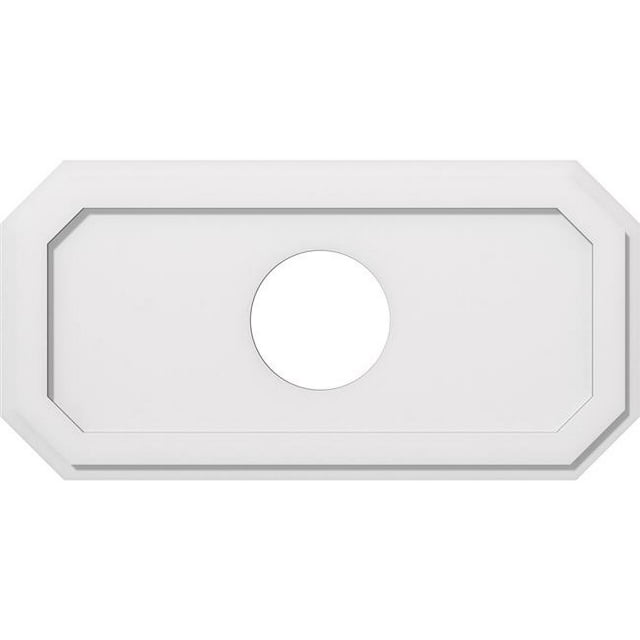 Ekena Millwork CMP32X16ED-07000 7 in. ID x 11 in. Rectangle Emerald Architectural Grade PVC Contemporary Ceiling Medallion