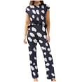 thumbnail image 2 of ZyeKqe Lounge Sets for Women Plus Size 2 Piece Outfits Short Sleeve Pullover Tops Wide Leg Pants Loungewear Sets, 2 of 4