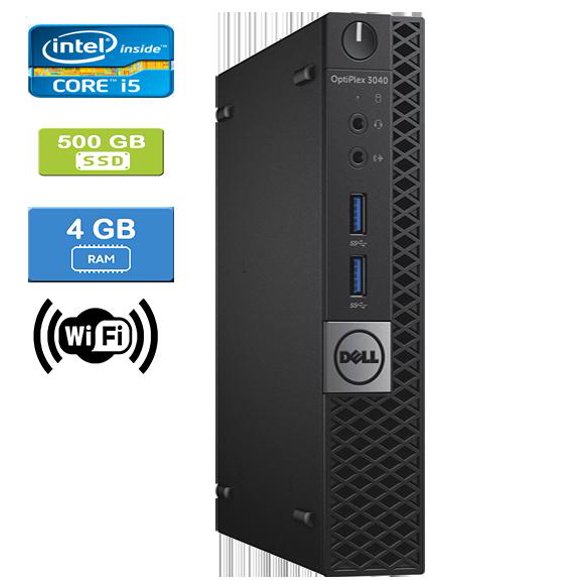 Refurbished: DELL 3040 MICRO Intel Core i5-6500 3.20 GHz, 4GB, 500GB SSD, Win 10 Home