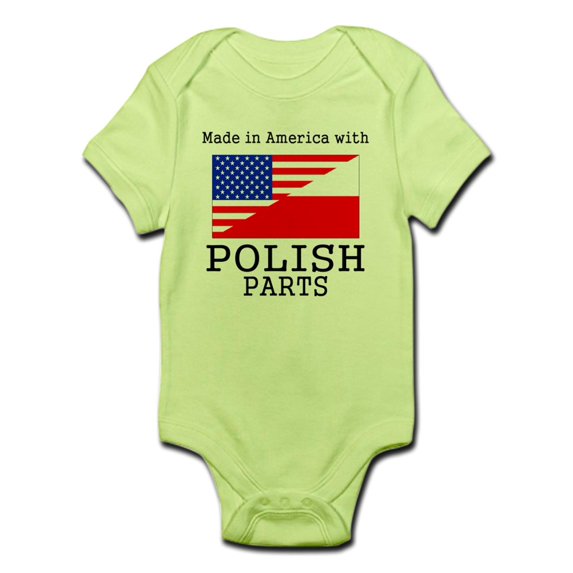 CafePress - Made In America With Polish Parts Body Suit - Baby Light Bodysuit