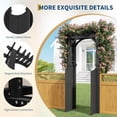 thumbnail image 4 of Gaderth Wooden Garden Arbor with Gate and Trellis, Wedding Arch for Ceremony, Wood Trellis for Plant Climbing and Plant Stand for Yard Garden Decor, 4 of 7