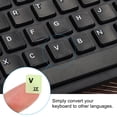thumbnail image 4 of Pegatinas de teclado coreano Uxcell que brillan en la oscuridad, cubierta de reemplazo de teclado luminosa, letras negras 2 piezas, 4 of 6