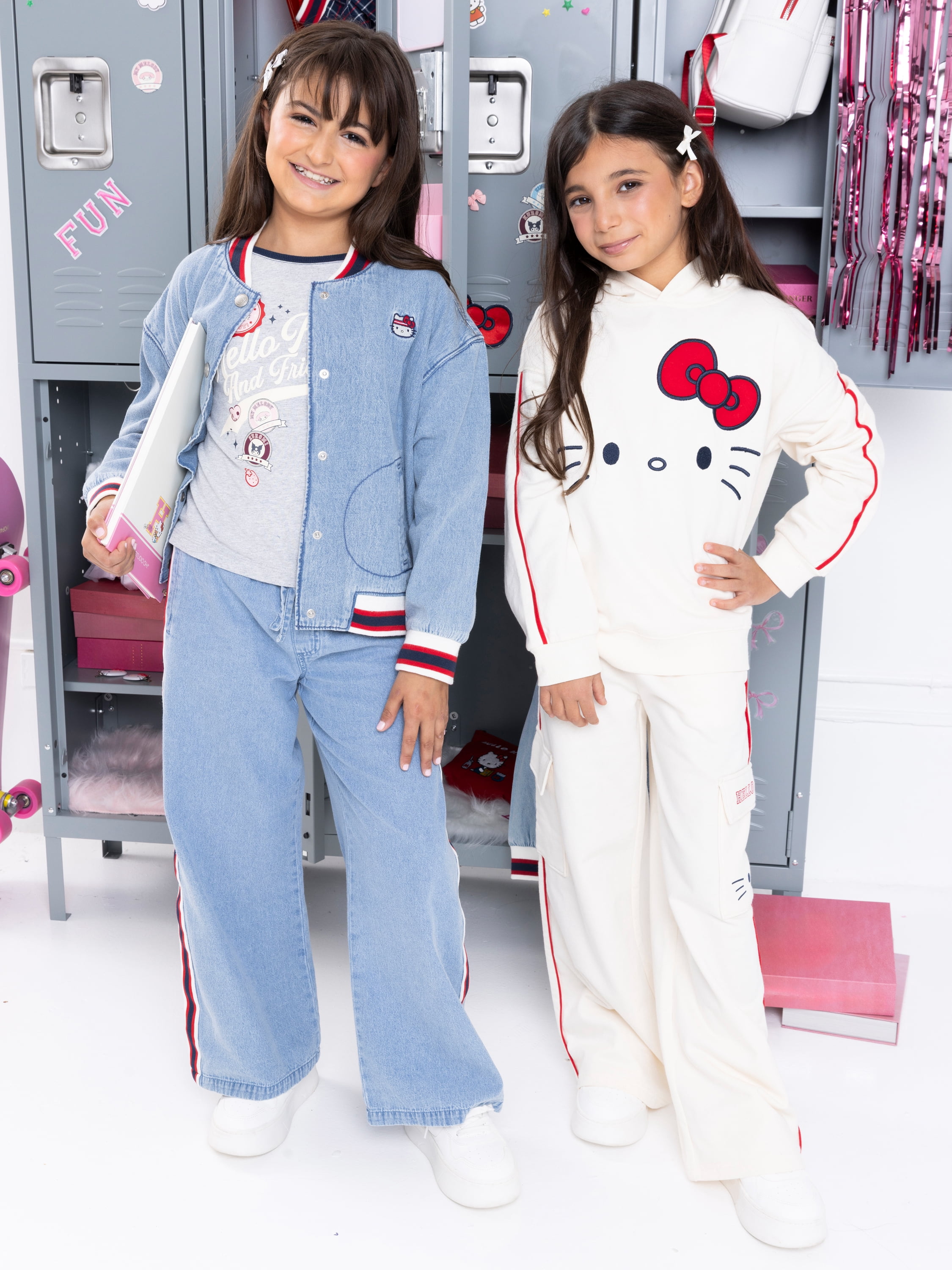 Wonder Nation Hello Kitty Baby and Toddler Girls Cotton Pull On Denim Pants, Sizes 12M-3T