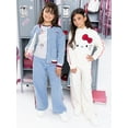 thumbnail image 6 of Wonder Nation Hello Kitty Baby and Toddler Girls Graphic Fleece Cargo Pants, Sizes 12M-3T, 6 of 8