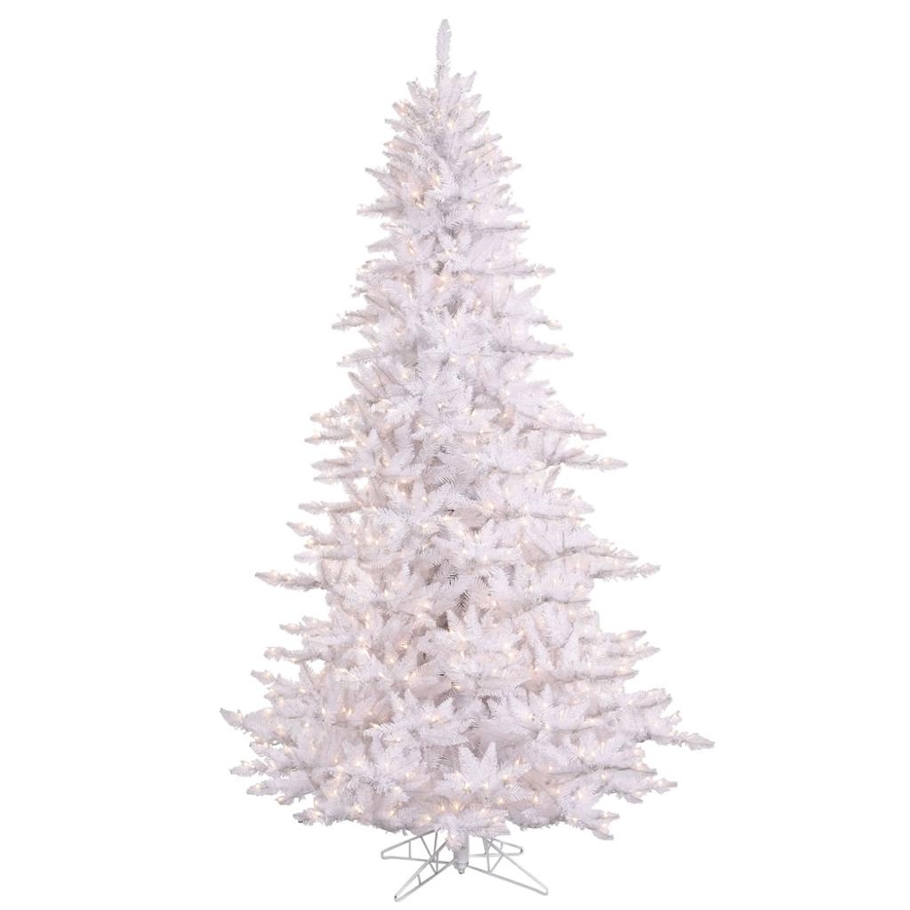 Vickerman 430378 5.5' x 42" White Slim Fir Tree with 400 Warm White