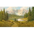 thumbnail image 2 of Bochmann, Joh. 32x21 White Modern Wood Framed Museum Art Print Titled - MISURINA LAKE, 2 of 4