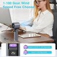 thumbnail image 6 of 2026 New High-Speed Handheld Ice Pack Fan with Digital Display, Turbo, Violent High Wind Power, Semiconductor Fan, 100-Speed Cooling Fan, with Lighting Function, Foldable Fan, Outdoor Travel Fan, 6 of 20