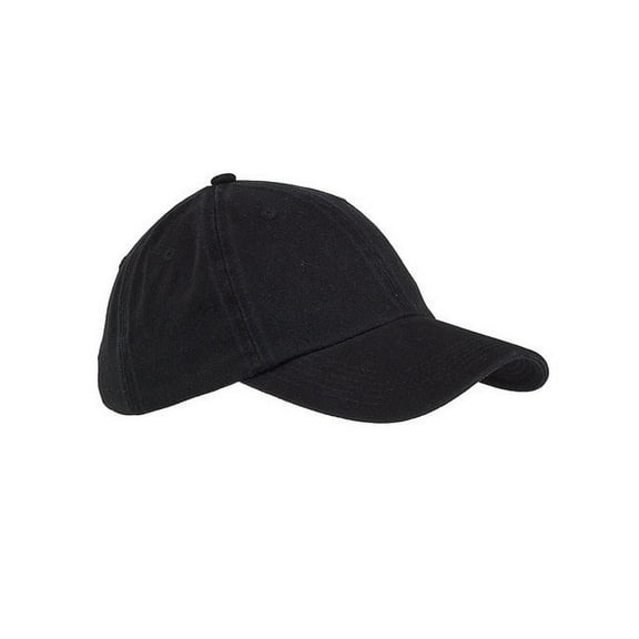 Big Accessories BX005 6-Panel Washed Twill Low-Profile Cap - Black