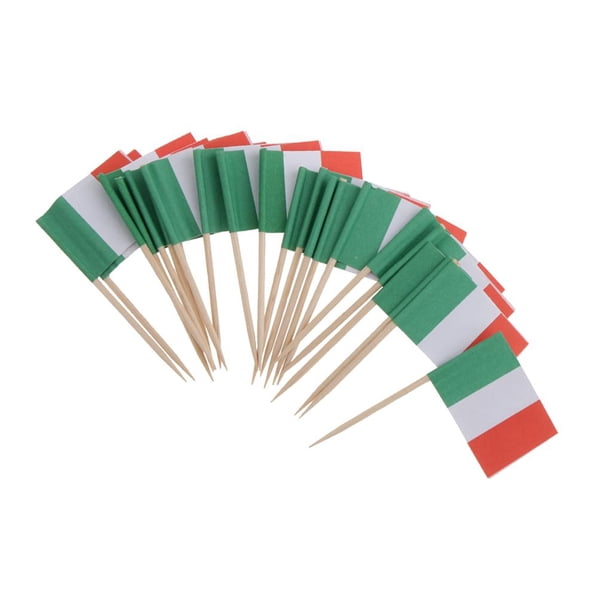 Paquete de 50 Piezas con Bandera Nacional para Cupcakes Soledad Decoración para Tartas Italia