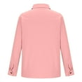 thumbnail image 4 of SwiftWear Long Sleeve Shirts for Men Turndown Collar Button Down Shirt Casual Loose Dress Shirts Beach Summer Vacation Pink M, 4 of 5