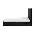 thumbnail image 2 of Inspired Home Caileigh Upholstered Velvet Full Channel Tufted Bed with Acrylic Legs, Black, 2 of 7