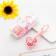 thumbnail image 4 of Heart Shaped Measuring Spoons: 3sets Plastic Measuring Spoons Set Love Heart Design Teaspoon Dessert Spoon for Bridal Shower Party or Wedding, 4 of 5