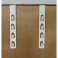 thumbnail image 4 of Metal Heavy Duty Set of 2 Space Saving Over The Door Hook Closet Storage Utility Multi Purpose Storage System by Dependable Industries  (White), 4 of 5