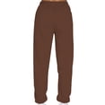 thumbnail image 5 of MAWCLOS Women Jogger Sets Long Sleeve Tracksuit Set Solid Color Two Piece Outfit Breathable Sports V Neck Sweatsuits Coffee S, 5 of 5