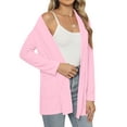 thumbnail image 2 of MOSHU Lightweight Cardigans for Women Long Sleeve Open Front Tops Casual Loose Fall Cardigan with Pockets, 2 of 9