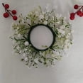 thumbnail image 3 of ERTZAE&nbsp;Spring Gypsophila Artificial Candle Wreath,Flower Candle Holder Wreath,Tabletop Decoration for Spring Home,Faux Gypsophila Candle Ring,Wreath for Pillar Candles,Fresh Spring Table Accent, 3 of 9