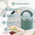 thumbnail image 4 of 630ml Food Flask for Hot Food with Handles, Portable Stainless Steel Vacuum Thermo Food Jar, Reusable Insulated Food Container, 4 of 5