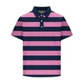 thumbnail image 5 of VgaVtl Men's Polo Shirts Summer Short Sleeve Big and Tall Clothing for Men Casual Striped Workout Collared Button, 5 of 5