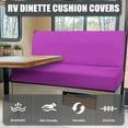 thumbnail image 4 of XYZCANDO Lilac Print RV Dinette Cushion Covers Stretchable Couch Cushion Covers Solid Color Print Washable Slip Covers for Loveseat Sofa Slip Covers for 2 Seat Cushion Couch Designed Gifts, 4 of 7