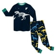thumbnail image 5 of KPOPLK 2 Piece Toddler Baby Boys Pajamas 2T 3T 4T 5T 6T 7T 8T Fall Dinosaur Printed Pjs Sleepwear Cotton Kids Sets Clothes Dark Green Size 7-8 Years, 5 of 5