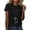 Black, variant on Paguaki T Shirts for Women Round Neck Dandelion Printed Loose Short Sleeved Tees Casual Spring Summer Tops