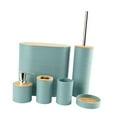 thumbnail image 2 of 6 piezas de accesorios de baño, dispensador de jabón, taza de enjuague bucal de baño de moda, cepillo de dientes Azul, 2 of 9