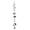 White, variant on Wind Chime for Outdoor Garden Stainless Steel Hanging Ornament with Circular Heart Spiral Design for Bird Deterrence and Wind Sound, 6x58 cm, White