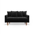 thumbnail image 5 of Pemberly Row 58" Modern Velvet Upholstered Loveseat in Black, 5 of 8