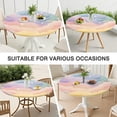 thumbnail image 7 of Soft Cloud Starry Scene Round Fitted Tablecloth with Elastic Edge,Dining Table Cover Waterproof,Outdoor Round Tablecloth for Camping,Dining,Indoor and Outdoor, 7 of 7