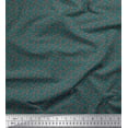 thumbnail image 1 of Soimoi Blue Rayon Crepe Fabric Dot & Socks Stripe Print Sewing Fabric Yard 46 Inch Wide, 1 of 3
