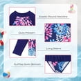 thumbnail image 4 of Zando Baby Girls Swimsuits 2 Piece Long Sleeve Rash Guard Set with Ruffle Cute Bathing Suits for Toddler UPF 50+ Sun Protection Quick Dry 3-8 Years, 4 of 7
