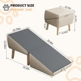 thumbnail image 6 of YIYADO 2-in-1 Wooden Dog Stairs, Foldable Non-Slip Pet Ramp Ottoman for Couch Bed, Suitable for Small Medium Senior Dogs, Light Grey, 6 of 6