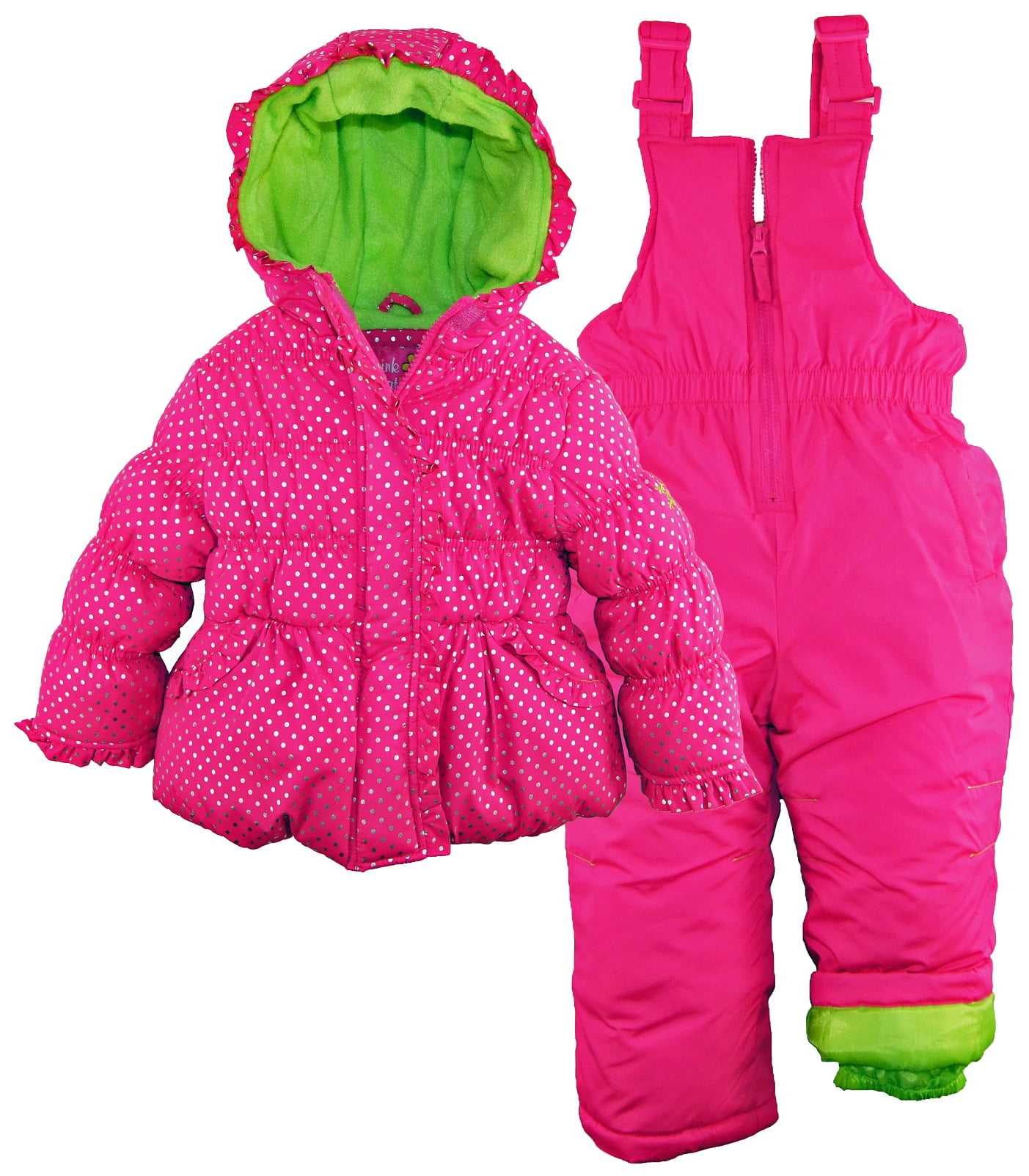 Pink Platinum Pink Platinum Little Girls' Toddler "Dot Snowflake" 2Piece Snowsuit (Sizes 2T