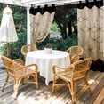thumbnail image 2 of 2 Panels Outdoor Curtains for Patio Waterproof 54"x108" Brown Geometric Weatherproof Privacy Outsides Curtains, Modern Abstract Art Ombre Grommet Thermal Drapes for Cabana Porch Pergola, 2 of 8