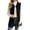 Black, variant on Women's Vintage Solid Color Button Fashion Casual Lapel Cardigan Jacket Top For Everyday Style