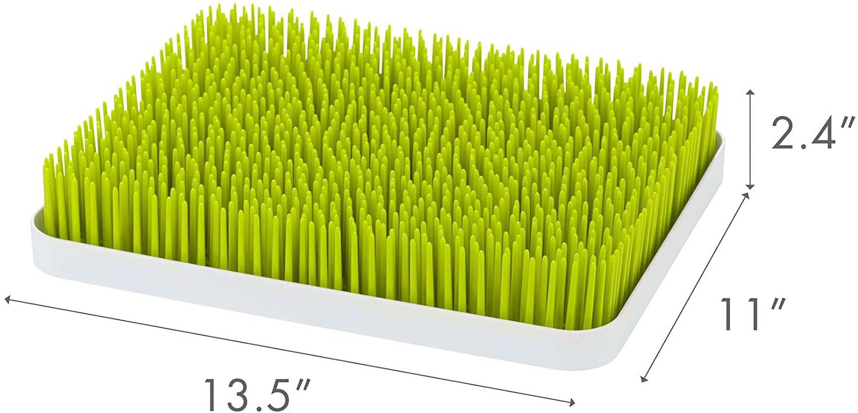 Lawn Countertop Baby Bottle Drying Rack with Antimicrobial Tray - Spring Green - Bottle Rack and Organizer - Baby Feeding Essentials - 13.5 x 11 x 2.5 - 1 Count