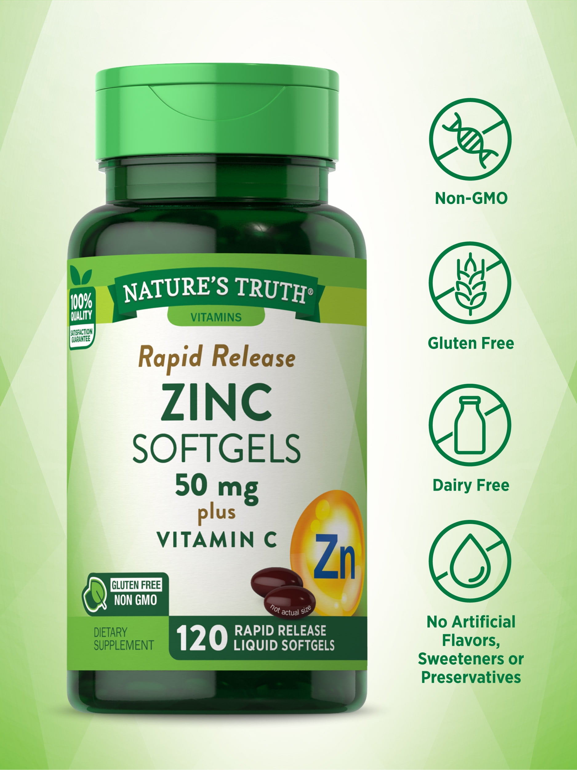  FORTE NATURALS 100 Zinc Supplements Specially Formulated for  Sensitive Stomachs, Vitamins for Adults Daily Supplement Vegan 50mg, Non  GMO, Easy to Swallow Zink Vitaminas : Health & Household