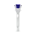 thumbnail image 3 of Angara Natural 1.45 Ct. Tanzanite with Tanzanite Classic Ring in 14K White Gold for Women (Ring Size: 11.5), 3 of 9