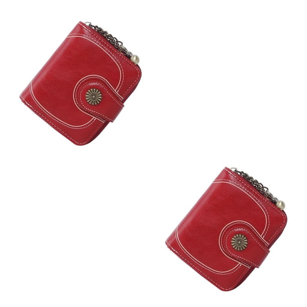 Qarigey Mujer Cambio de dinero Almacenamiento Cartera corta Plegable Retro PU Cuero Monedero Monedero Tarjeta de débito Titular Bolsa Negro Type1 NO1