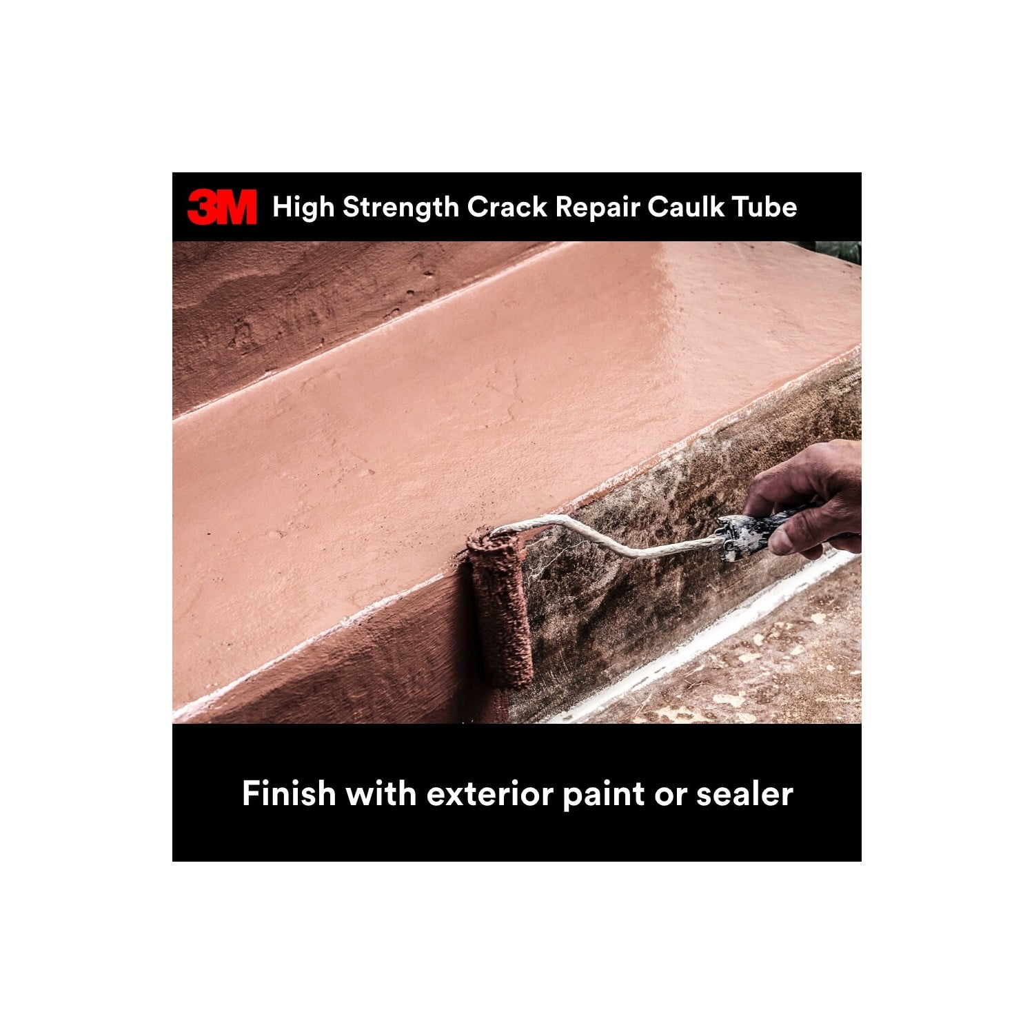 3M High Strength Crack Repair, Caulk Tube, Wall Filler, White, 10 oz.