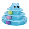 thumbnail image 4 of kusrkot Three Layers Pet Cat Toys Turntable Intelligence Ball Tray Blue, 4 of 9