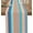 Bohemiagrn0718, variant on Bohemian Cotton and Linen Table Runner, Kitchen Table Runners for Family Dinner, Banquet, Parties and Celebrations, Geometric Stripe Orange Blue Turquoise Table Decor, 13.8 x 71 inch
