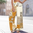 thumbnail image 6 of TMOYZQ Palazzo Pants for Women 2025, Elastic High Waisted Boho Casual Loose Wide Leg Pants Plus Size Print Baggy Lounge Trouser Pants on Clearance, 6 of 6